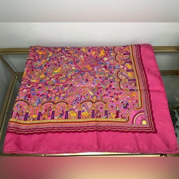 Rare Authentic Hermes Silk Scarf " Les Jardins d'Armenie," by Karen Petrossian - Picture 6 of 10
